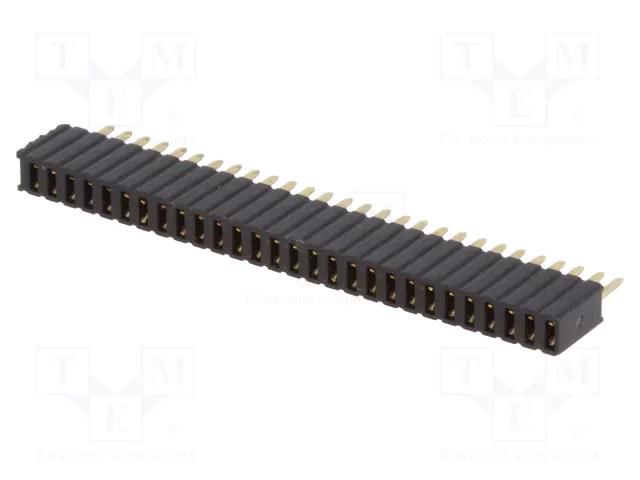 Connector: pin strips; socket; female; PIN: 28; straight; THT; 1x28 CONNFLY DS1065-07-1X28S8BV