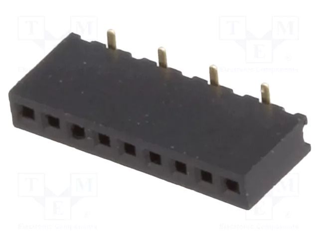 Connector: pin strips; socket; female; PIN: 9; SMT; straight; 1A CONNFLY DS1065-02-1X9S8BS