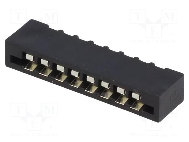 Connector: FFC/FPC; straight; PIN: 8; Non-ZIF; THT; tinned; 20mΩ CONNFLY DS1020-08ST1D