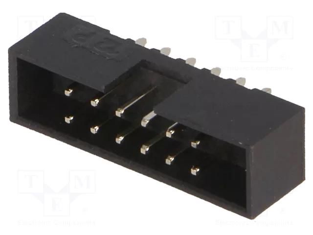 Connector: IDC; socket; male; PIN: 12; straight; THT; 2mm; 2x6 CONNFLY DS1014-12SF1B