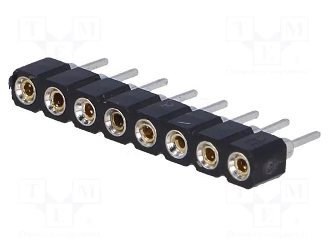 Connector: pin strips; socket; female; PIN: 8; straight; THT; 2.54mm CONNFLY DS1002-01-1X08V13