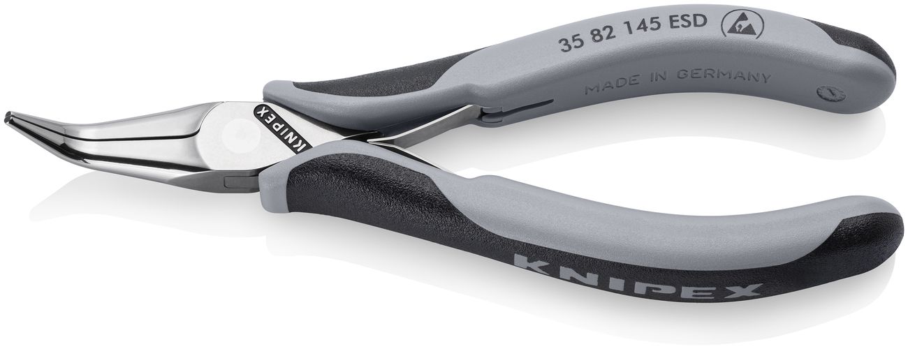 KNIPEX 35 82 145 ESD Electronics Pliers ESD with box joint with multi-component handles mirror polished 145 mm 35 82 145 ESD 4003773089414