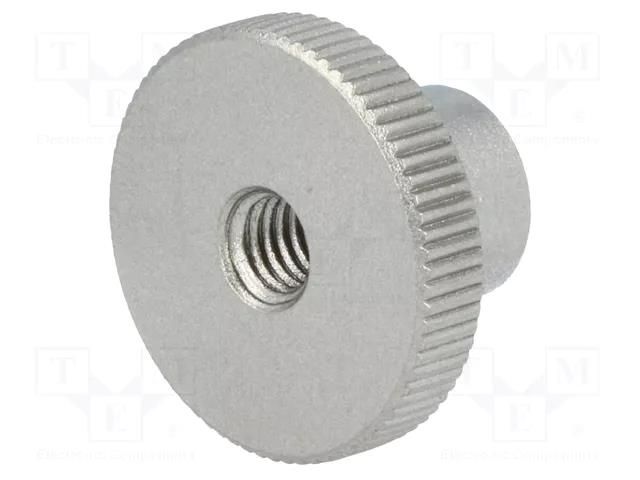 Knob; Ø: 24mm; Int.thread: M6; H: 15mm; stainless steel; DIN 466 ELESA+GANTER DIN466-M6-NI