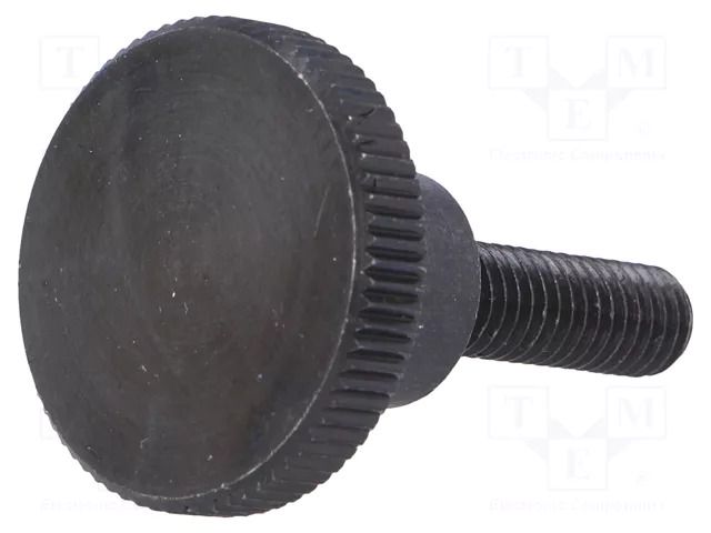 Knob; Ø: 24mm; Ext.thread: M6; 20mm; H: 15mm; steel; knurled ELESA+GANTER DIN464-M6-20