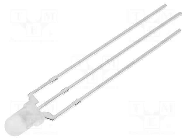 LED; blue/yellow; 3mm; 30°; Front: convex; 2.9÷3.6/1.9÷2.6VDC OPTOSUPPLY OSYBHC3132A