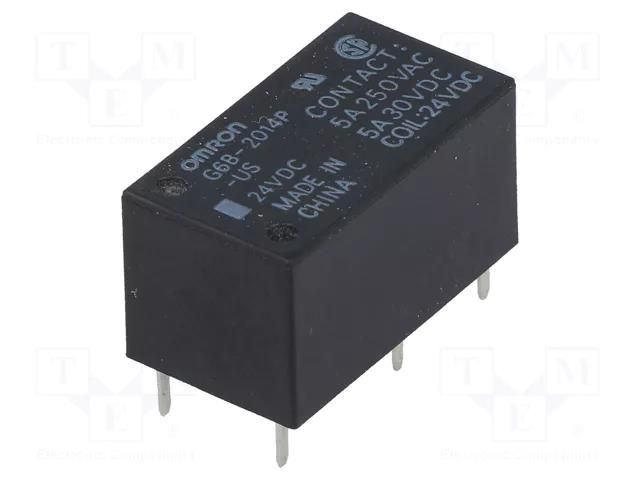Relay: electromagnetic; DPST-NC; Ucoil: 24VDC; Icontacts max: 5A OMRON Electronic Components G6B-2014P-US-24DC