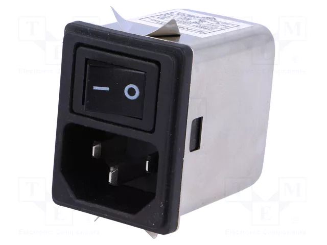 Connector: AC supply; socket; male; Inom: 6A; Ir: 0.8mA; 250VAC YUNPEN ELECTRONIC FYR06A3