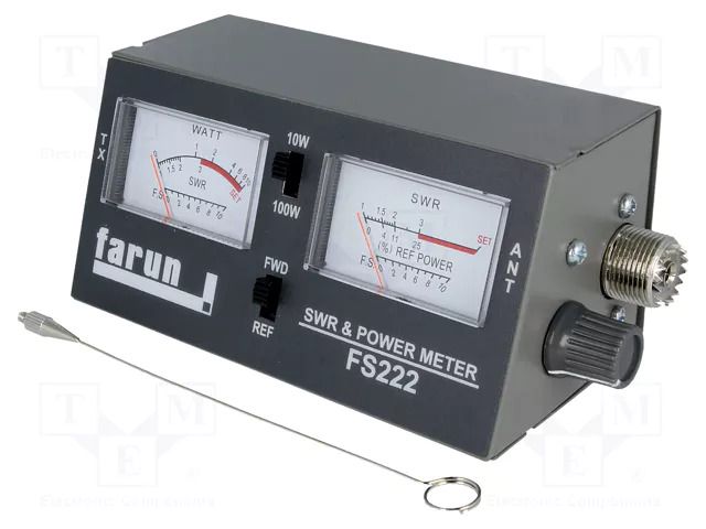 Meter: SWR; Range: 10W/100W,3,5..150MHz FARUN FRN.M.FS222