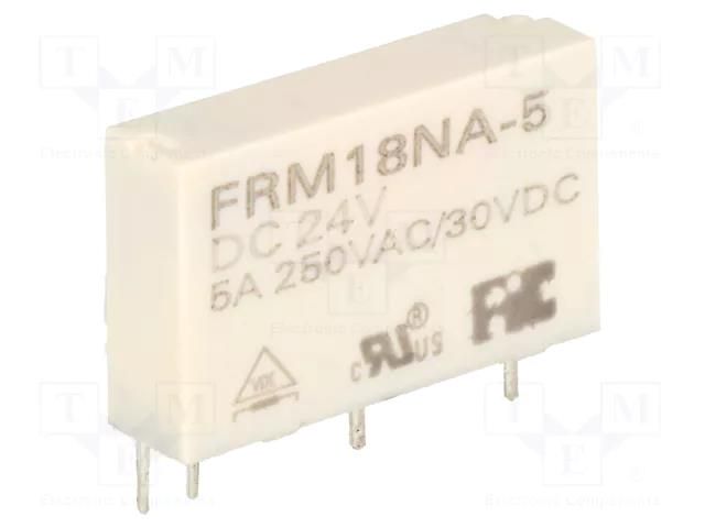 Relay: electromagnetic; SPST-NO; Ucoil: 24VDC; Icontacts max: 5A FORWARD INDUSTRIAL CO. FRM18NA-24VDC