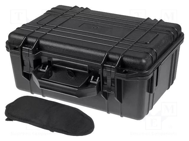 Case; tool case; black; ABS; 380x260x160mm; IP67 NEWBRAND NB-45-5-B