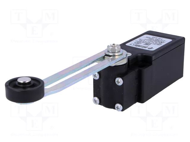 Limit switch; adjustable lever R 53-112mm, roll Ø20mm; NO + NC PIZZATO ELETTRICA FR555