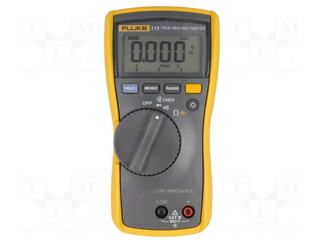 Digital multimeter; LCD; 3,75 digit (6000); VDC: 1mV÷6V,60V,600V FLUKE FLK-113