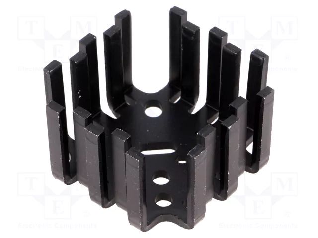 Heatsink: moulded; SOT9,TO3,TO66; black; 45x45x25.4mm; 6K/W FISCHER ELEKTRONIK FK2010