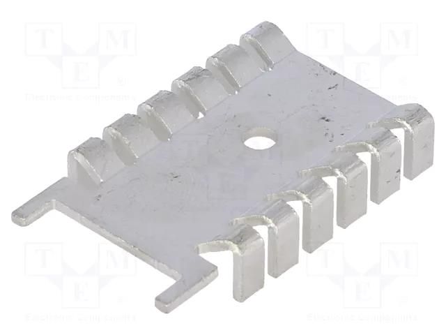 Heatsink: moulded; SOT32; L: 35.6mm; W: 22mm; H: 6.7mm; 21K/W; screw FISCHER ELEKTRONIK FK218MI32