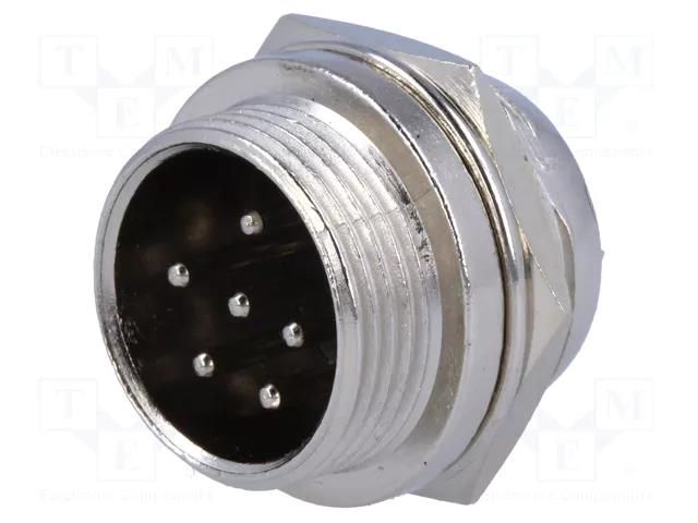 Connector: microphone; socket; male; PIN: 6; for panel mounting CLIFF FC684206