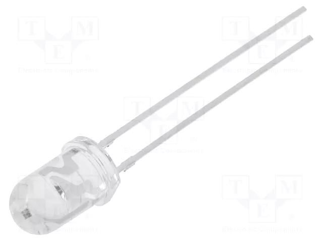 LED; green; 5mm; 2180÷3000mcd; 60°; Front: convex; 2.8÷3.8VDC OPTOSUPPLY OSPG5161A-NO