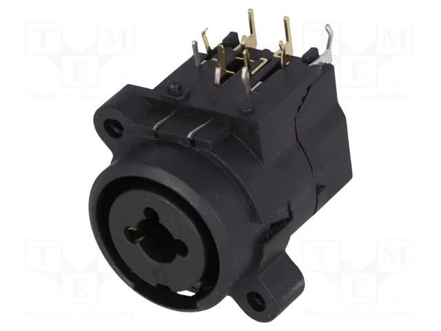 Connector: Jack 6,3mm + XLR; socket; female; angled 90°; THT CLIFF FC2430
