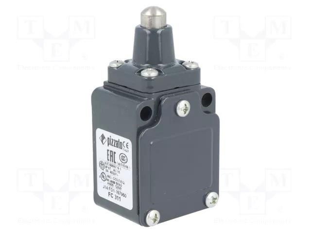 Limit switch; pin plunger Ø10mm; NO + NC; 6A; 400VAC; PG11; IP67 PIZZATO ELETTRICA FC311