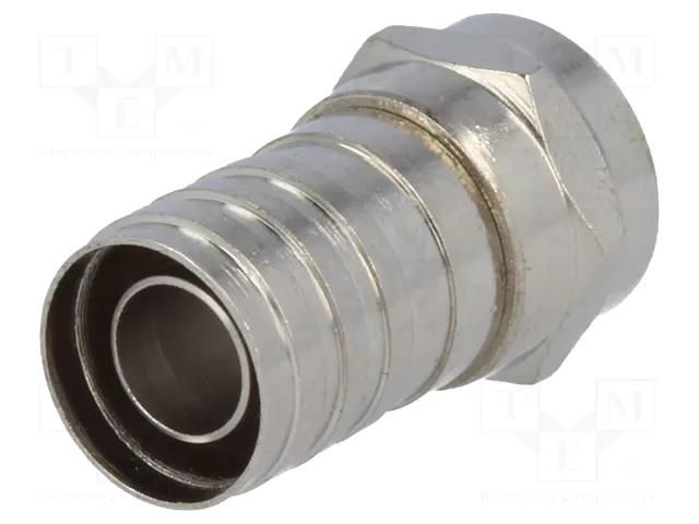 Connector: F; plug; male; straight; 8.5mm; crimped; for cable Goobay FC-100/8