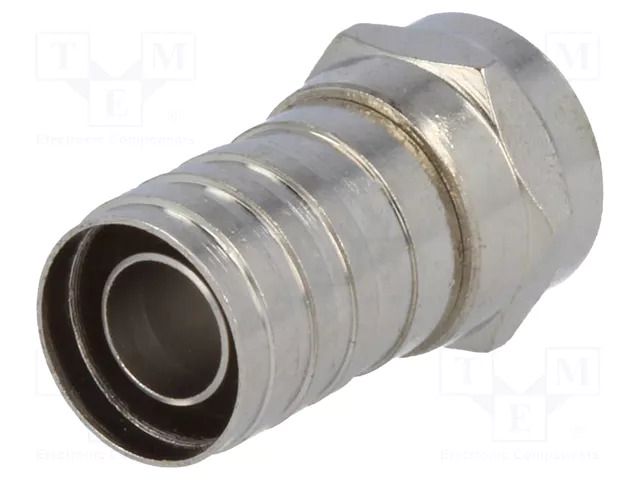 Connector: F; plug; male; crimped; for cable; straight; 8.5mm GOOBAY FC-100/8