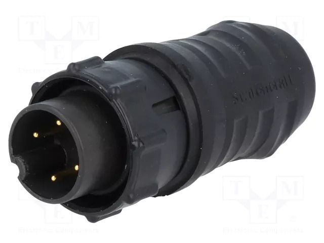Connector: circular; plug; male; 3A; 600VAC; PIN: 4; EN3; soldering SWITCHCRAFT EN3C4M