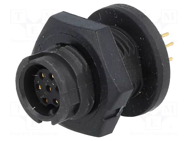 Connector: circular; socket; female; 3A; 125V; PIN: 7; EN2; THT; IP68 SWITCHCRAFT EN2P7F26P