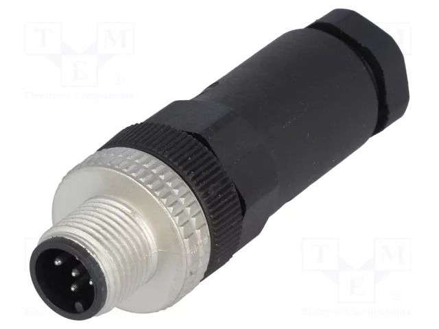 Connector: M12; plug; PIN: 5; male; E; 50V; straight; IP67; for cable HIRSCHMANN ELST5012PG9