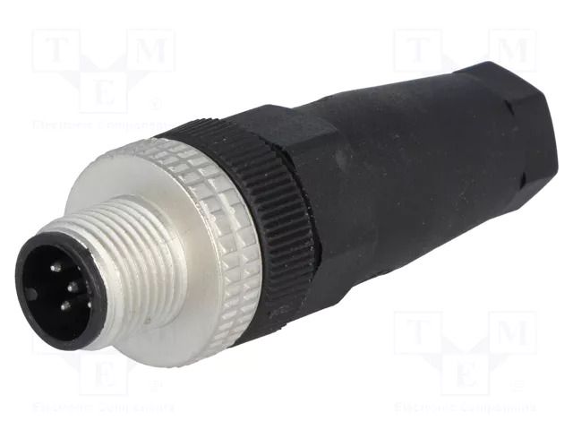 Connector: M12; plug; PIN: 5; male; E; 50V; straight; IP67; for cable HIRSCHMANN ELST5012PG7