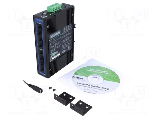 Unmanaged; Number of ports: 8; 12÷48VDC; RJ45; EKI; metal; IP30 ADVANTECH EKI-2528-AE