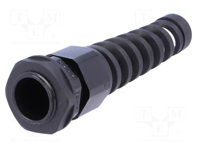 Cable gland; with strain relief; PG16; IP68; polyamide; black KSS WIRING EG-16SR