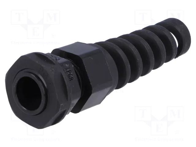 Cable gland; with strain relief; PG9; IP68; polyamide; black KSS WIRING EG-9SR