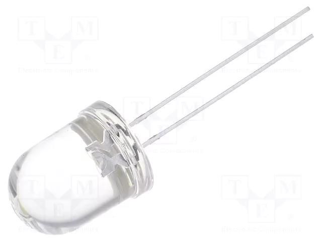LED; white cold; 10mm; 10000÷14000mcd; 30°; Front: convex; 2.8÷4VDC OPTOSUPPLY OSPW0231A-TU