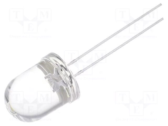 LED; white cold; 10mm; 10000÷14000mcd; 30°; Front: convex; 2.8÷4VDC OPTOSUPPLY OSPW0231A-TU