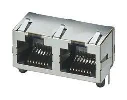 RJ45 CONN, R/A JACK, 8P8C, 2PORT, TH 1149858