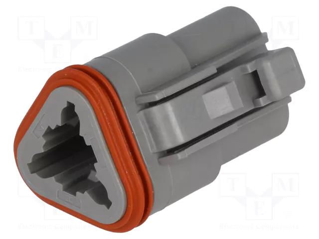 Connector: wire-wire; plug; female; PIN: 3; DT; for cable; -55÷125°C DEUTSCH DT06-3S