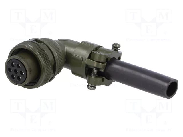 Connector: circular; plug; for cable; PIN: 7; female; soldering AMPHENOL DS3108F16S-1S