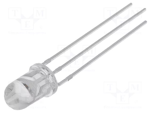 LED; red/blue; 5mm; 30°; Front: convex; 1.8÷2.6/2.9÷3.6VDC; round OPTOSUPPLY OSRBMC5B31A