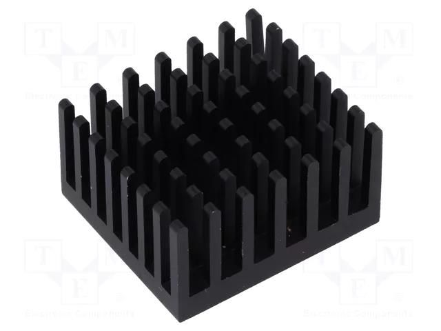 Heatsink: extruded; black; L: 24.76mm; W: 27.95mm; H: 15.24mm FISCHER ELEKTRONIK ICKPGA11X11