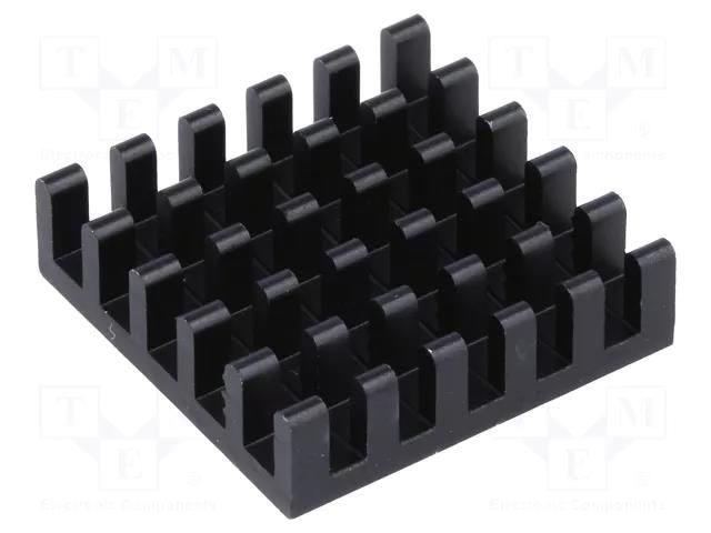 Heatsink: extruded; black; L: 21mm; W: 21mm; H: 6mm; aluminium FISCHER ELEKTRONIK ICKBGA21X21