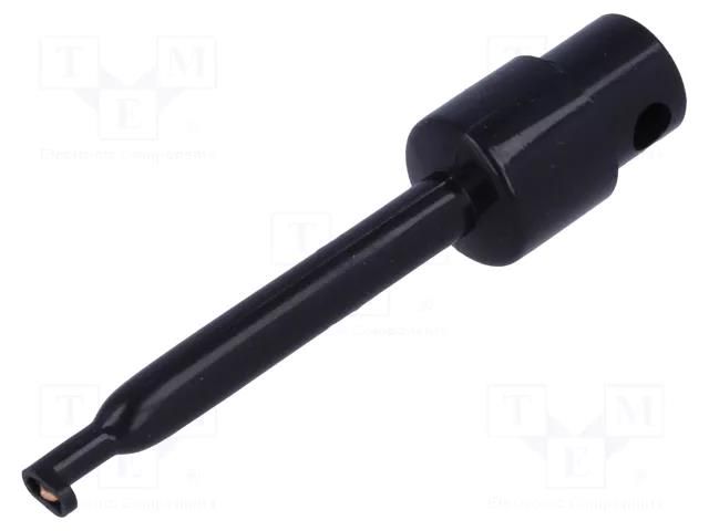 Clip-on probe; hook type; 3A; 60VDC; black; Grip capac: max.1.6mm SCI ICC16A-B