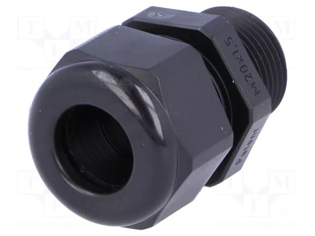 Cable gland; with long thread; M20; 1.5; IP68; polyamide; black HELUKABEL HELU-99851
