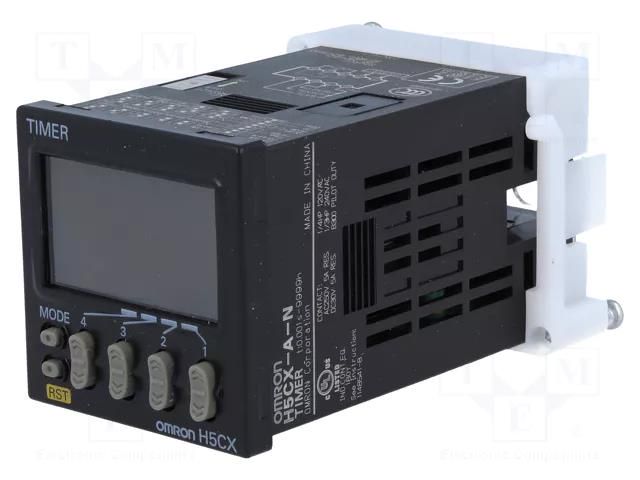 Timer; Range: 0,01s÷9999h; SPDT; 100÷240VAC; on panel; H5CX; PIN: 9 OMRON H5CX-A