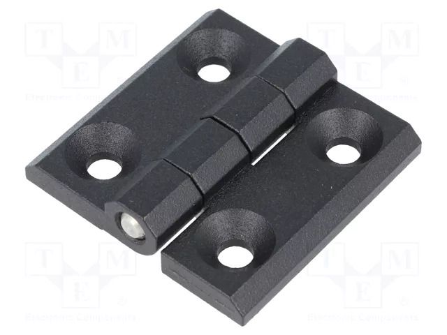 Hinge; Width: 50mm; zinc and aluminium alloy; black; H: 50mm ELESA+GANTER GN237-ZD-50-50-A
