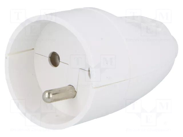Connector: AC supply; female; socket; 2P+PE; 250VAC; 16A; white PLASTROL GN-171/WH
