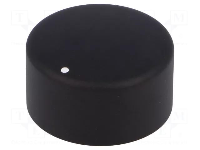 Knob; with pointer; aluminium,thermoplastic; Øshaft: 6mm; black SR PASSIVES GC6M-31X17