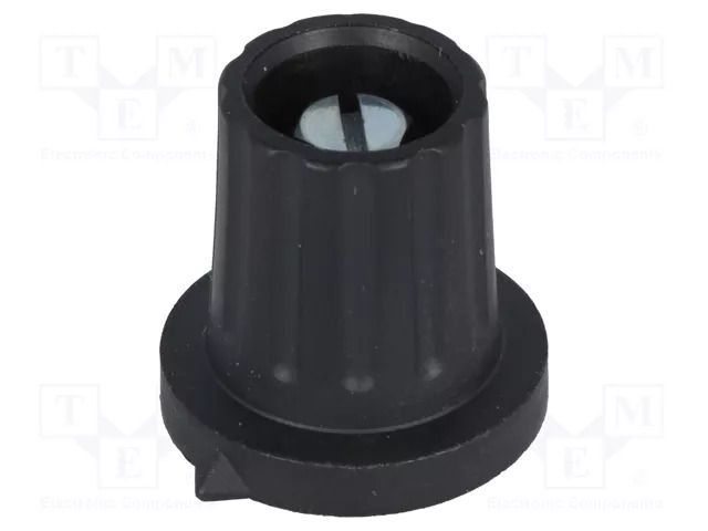 Knob; with flange,with pointer; plastic; Øshaft: 6mm; Ø15x20mm MENTOR G4310.6131