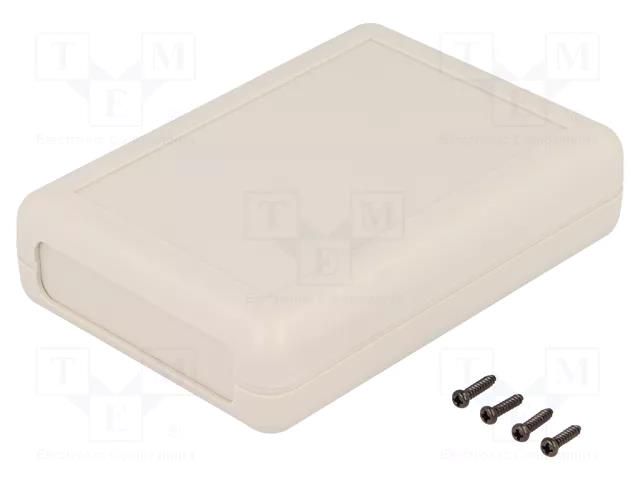 Enclosure: multipurpose; X: 75mm; Y: 105mm; Z: 26mm; ABS; grey GAINTA G909G