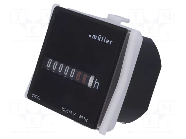 Counter: electromechanical; working time; mechanical indicator MÜLLER LCP-BW110VAC