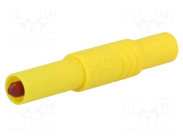 Connector: 4mm banana; plug; 24A; 1kVDC; yellow; insulated; 3mΩ HIRSCHMANN T&M LASSGYE