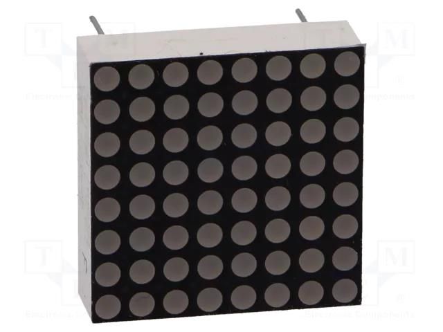 Display: LED; matrix; 8x8; red; 3÷4.5mcd; cathode; 20x20mm; 1.8÷2.4V LUCKYLIGHT KWM-20881CSB